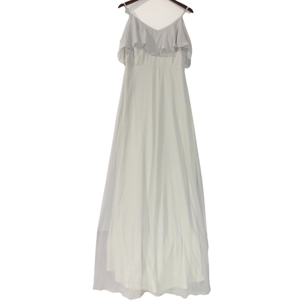 Birdy Grey Dress Women's Size M Jane Convertible Gray Floor Length Side Pockets